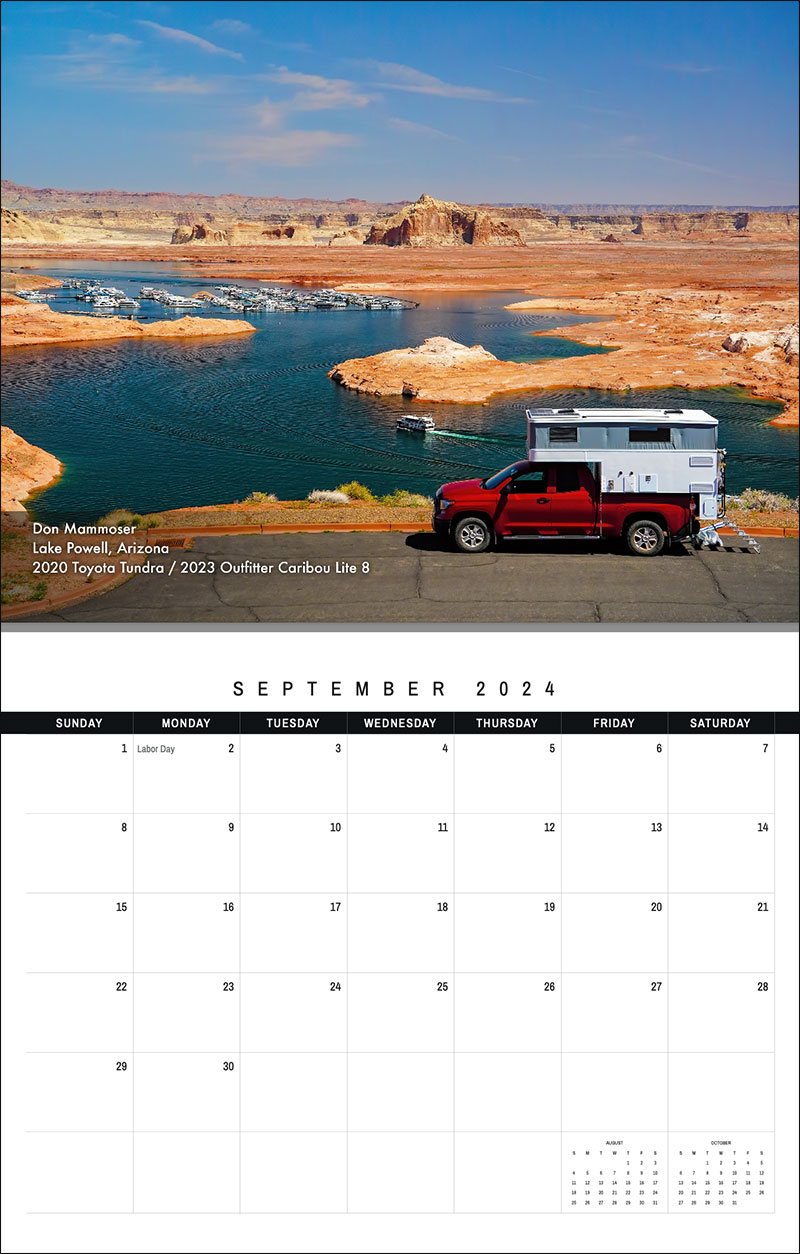 2024 Truck Camper Calendar 9 September