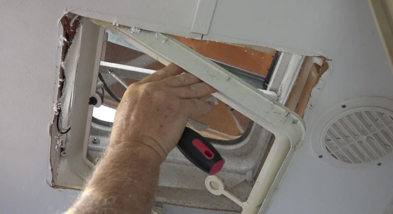 Bathroom Fan Remove Old Screen