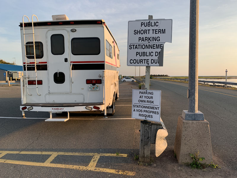 Camping In Ferry Terminal Parking Area