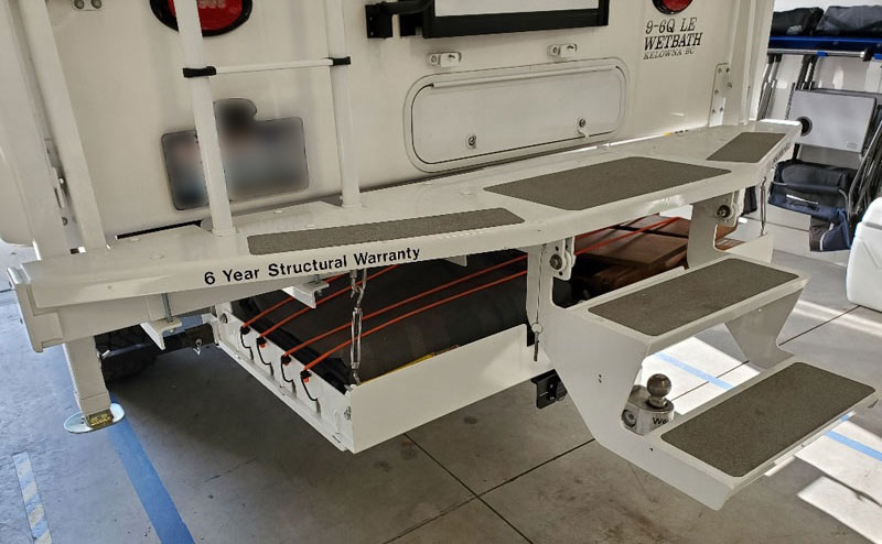 Camper Storage Tray With Camper Loaded