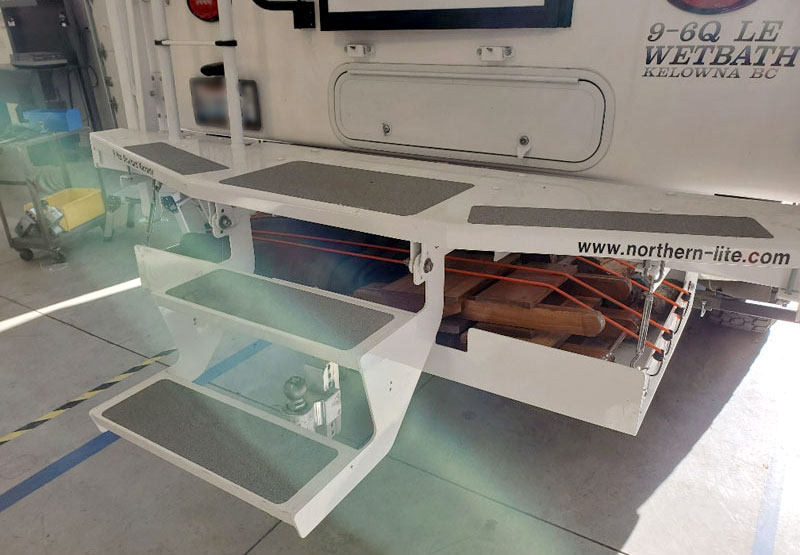 Camper Storage Tray With Steps Down