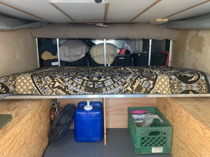 Armored Overland Camper Front Wall Bed