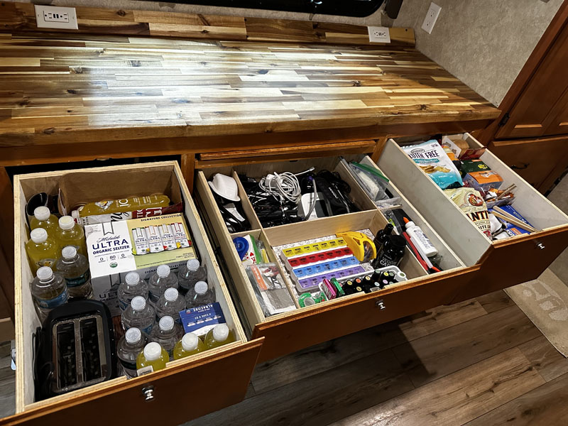 Buffet Storage Inside Drawers