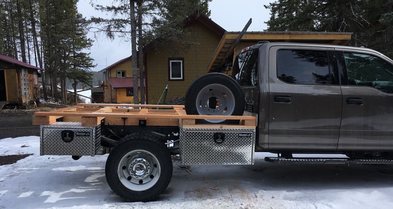 Build Your Own Wooden Flat Deck Storage Containers Attached