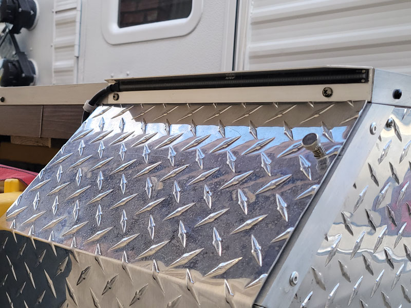 Camper Porch And Storage pop rivets