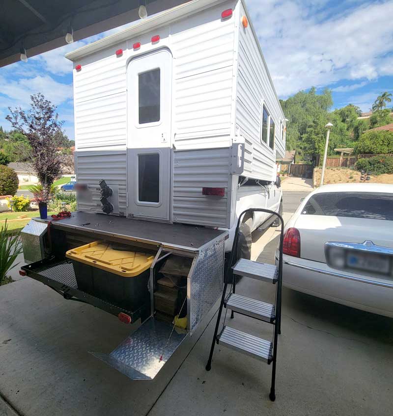 Camper Porch And Storage Completed