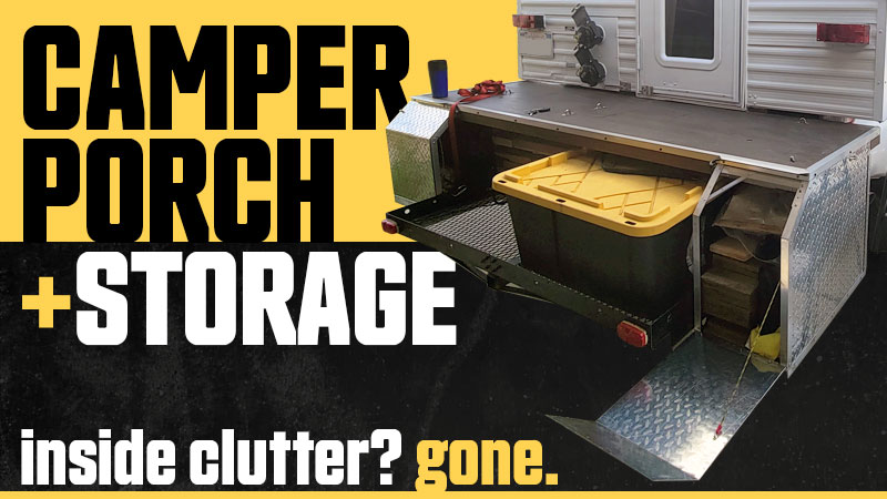 Camper Porch With Lots Of Storage