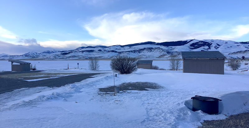 Clark Canyon Reservoir MT In Winter