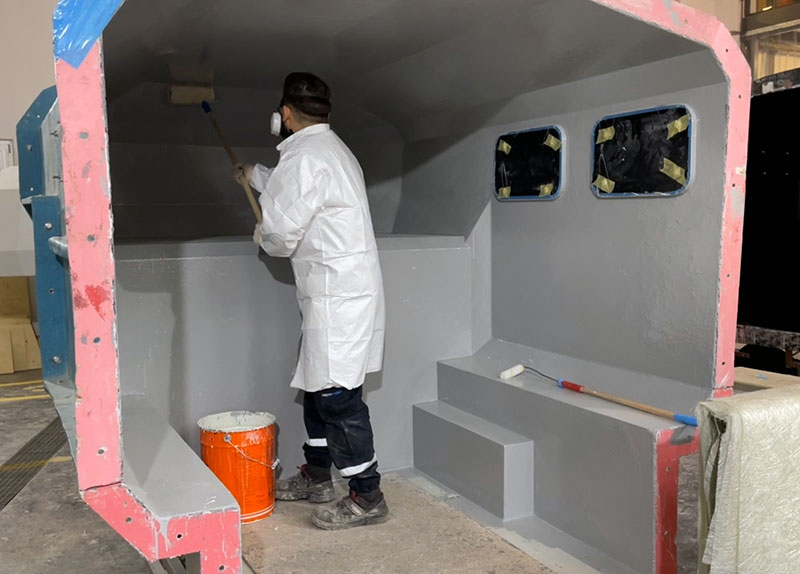 Hotomobil Factory Painting Fiberglass Interior