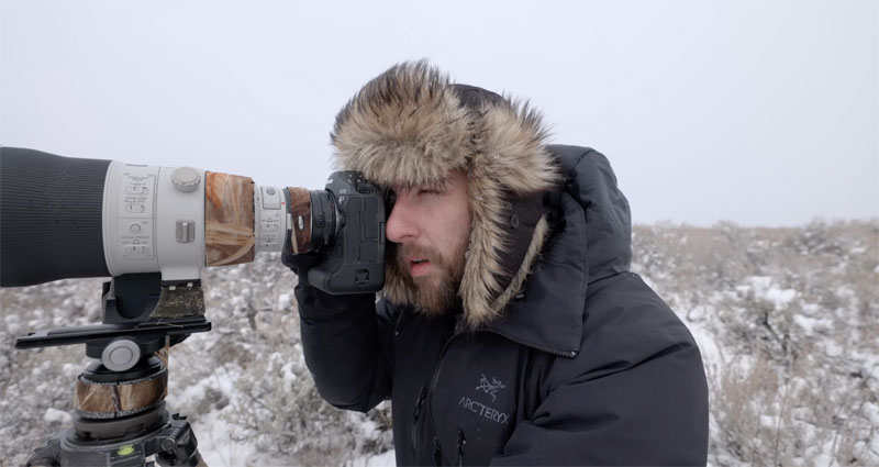 Josh Taking Images Of Moose