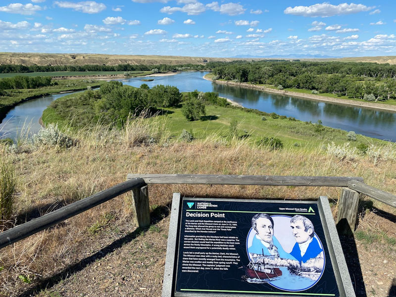 Lewis And Clark Marker Is On Their Trail Inside The National Monument Montana