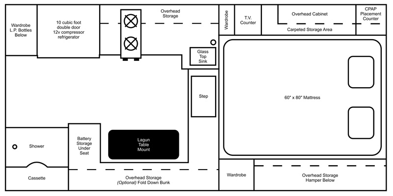 Northstar Night Hawk Camper Floor Plan