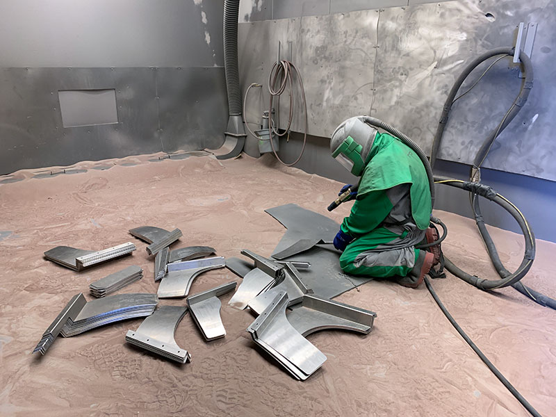 OEV Factory Powder Shop Jongson Blasting Away