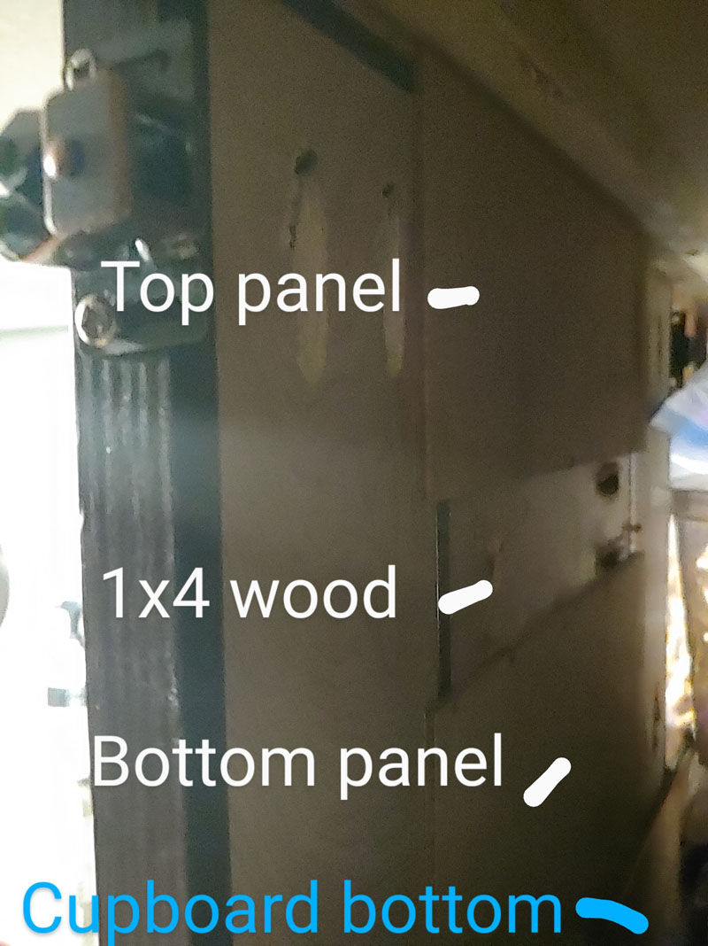 Overhead Cabinet Switch Up Backside Of Center Cupboard