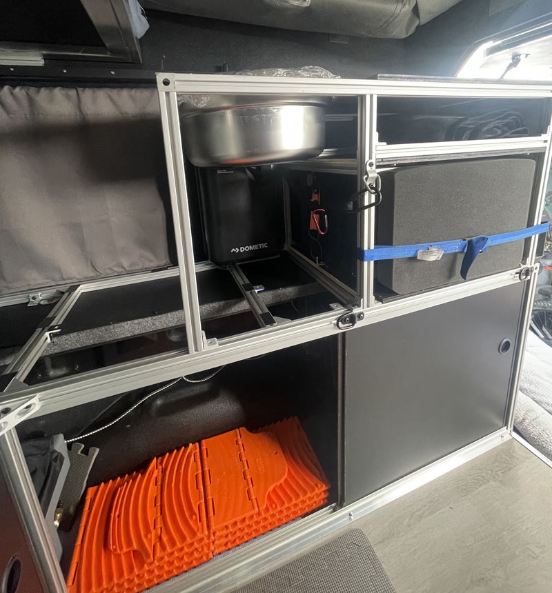 Project M Camper Build Out Storage