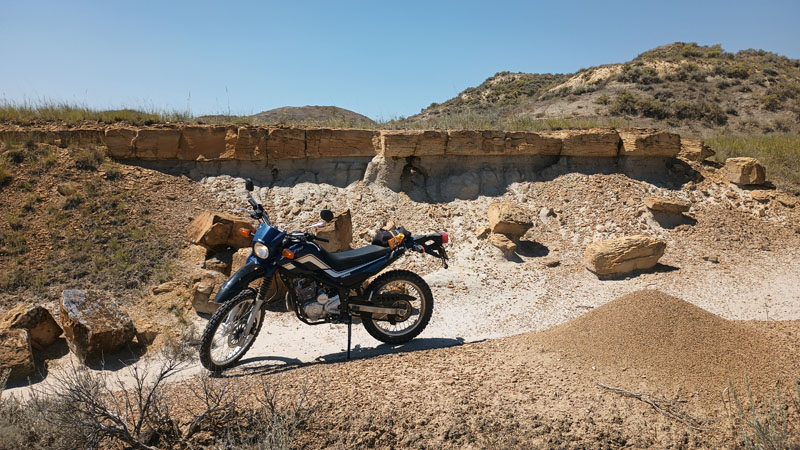 Motorcycle Along Fish And Wildlife Service Road Number 496 Nelson Creek Montana