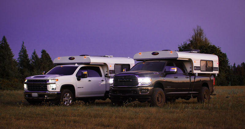 Alaskan Campers White Exterior On Trucks