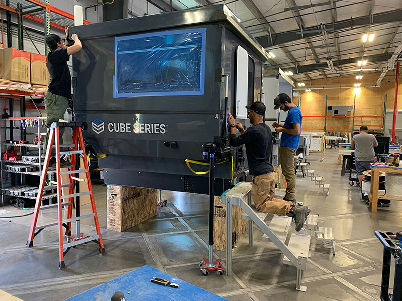 Cube Series Tech Campers On Production Line