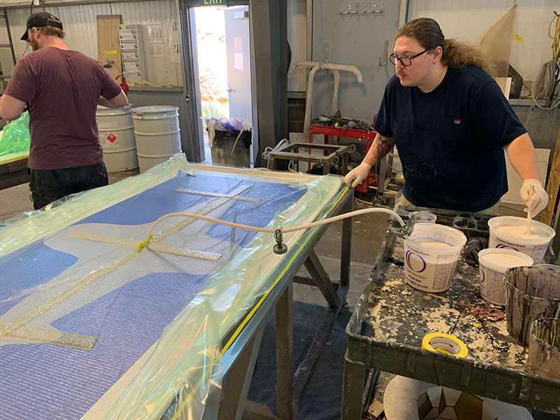 Cube Series Tech Fiberglass Infusion Watching Resin Getting Sucked In