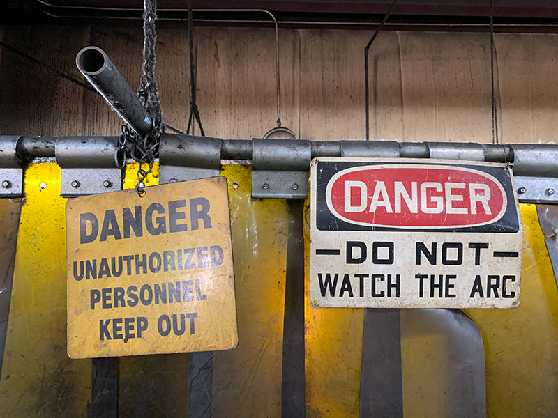 Rieco Titan Factory Danger Signs