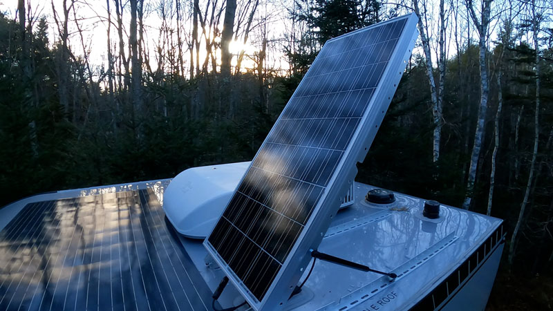 Tilting Solar Panel Installation Top View