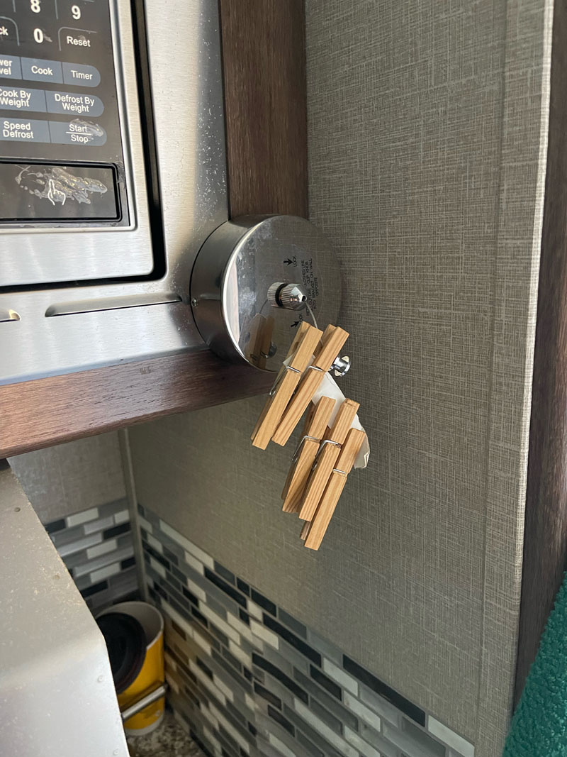 Bathroom Hideout Using A Temporary Clothesline