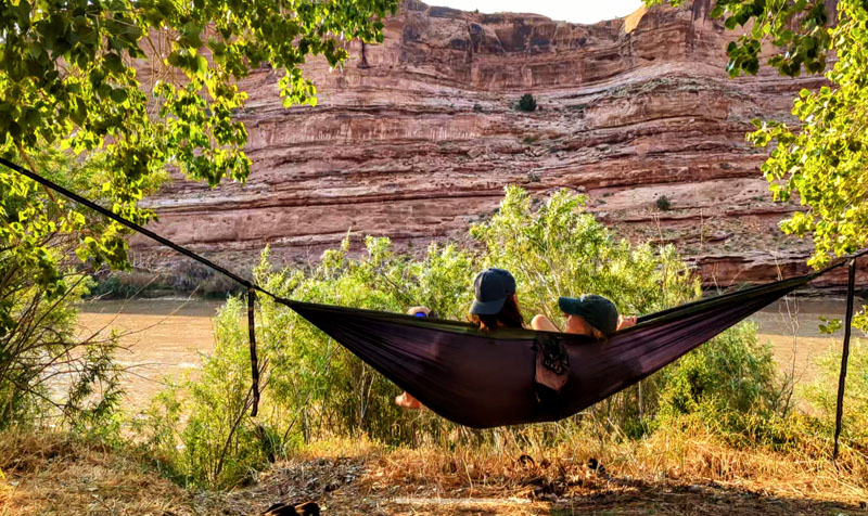 Hammock relaxing in Moab Utah