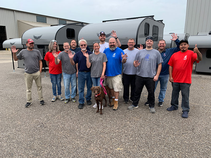 Soaring Eagle Camper Factory Group Shot 