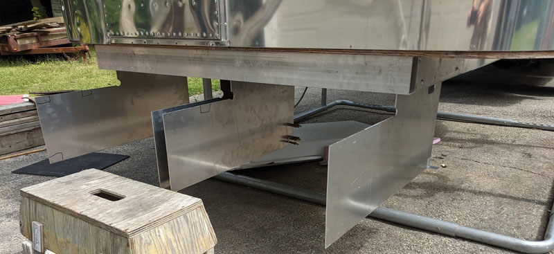 Avion Step Aluminum Sheets From Which The Step Hangs