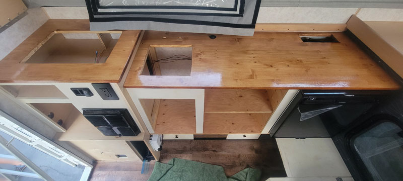 Camper Build Out Countertops Going On