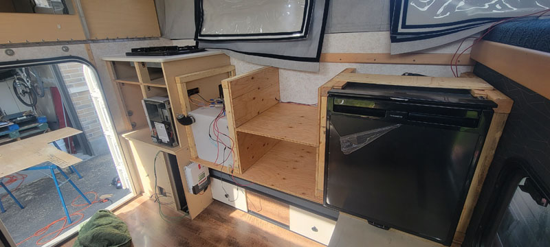 Camper Build Out Kitchen Framing