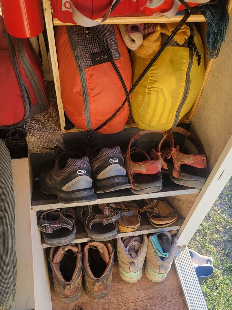 Camper Build Out Shoes And Bags