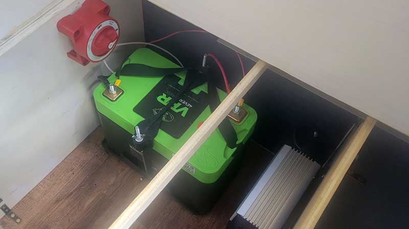 Camper Build Out Battery Disconnect And Battery