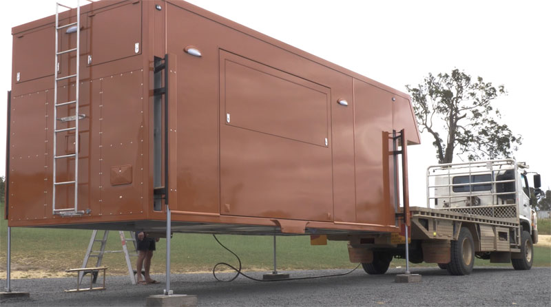 Camper Separate From Hino 500 Series GT Truck