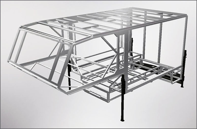 Citation 10-2 Aluminum Frame Rendering