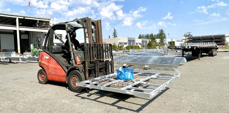 Landrover Flatbed Being Installed