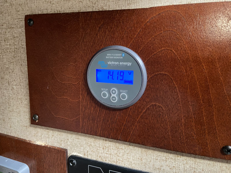 Off Grid Upgrade Victron Shunt Meter Close Up