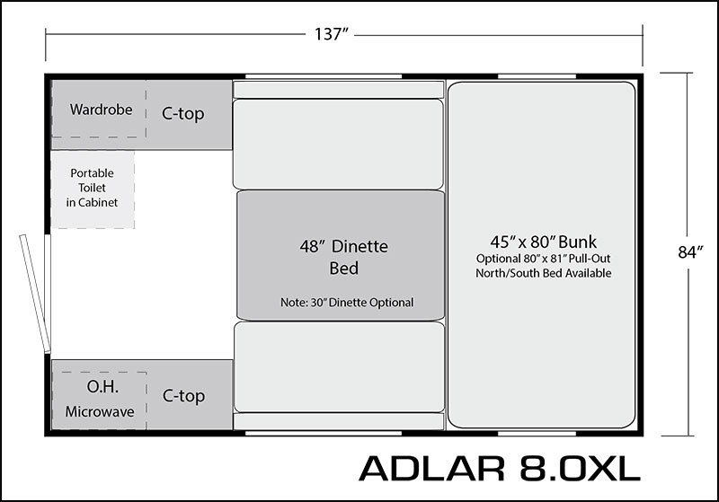Soaring Eagle Adlar 8.0XL Floor Plan Large Dinette