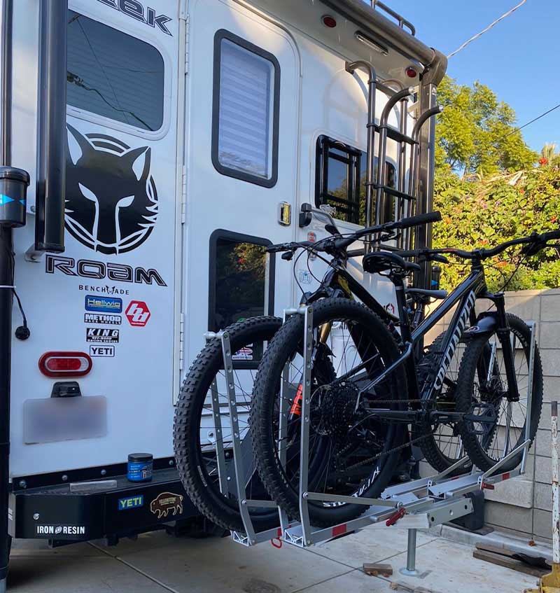 Swing Out Bike Rack Extension Travel Position