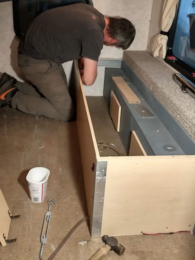 Travis Putting Together Dinette Area
