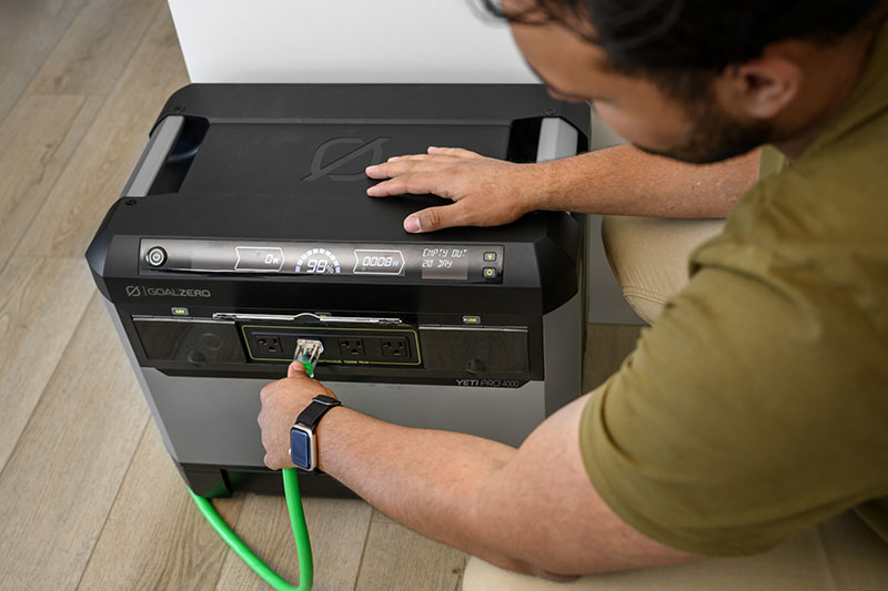 Goal Zero Yeti 4000 Plugging In At Home