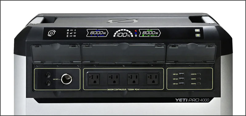 Goal Zero Yeti 4000 Pro Front Interface And Display
