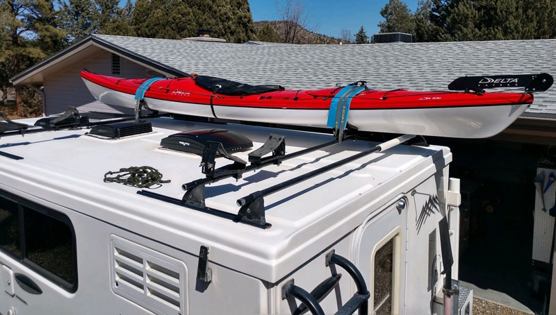 Kayak On Hallmark Camper Roof