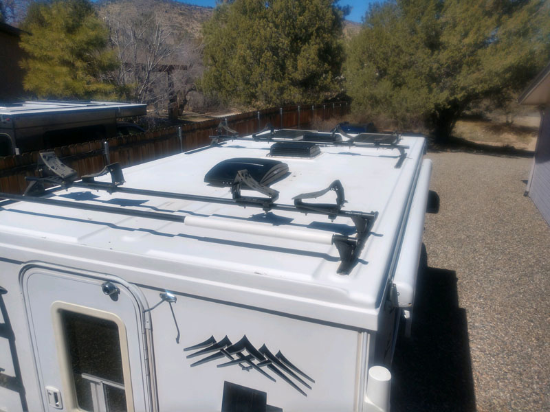 Kayaks On Camper with Yakama Roof Racks And Roof Tracks