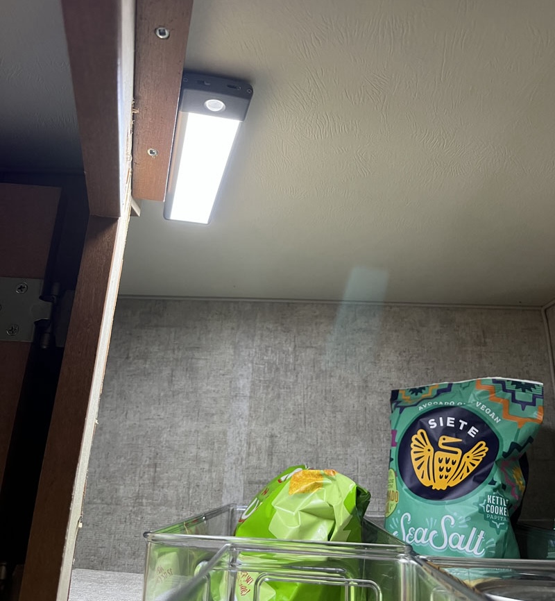LEPOTEC 30 LED Motion Sensor Light inside cabinet