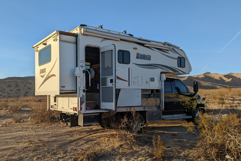 Lance Camping Desert With Topkick Truck