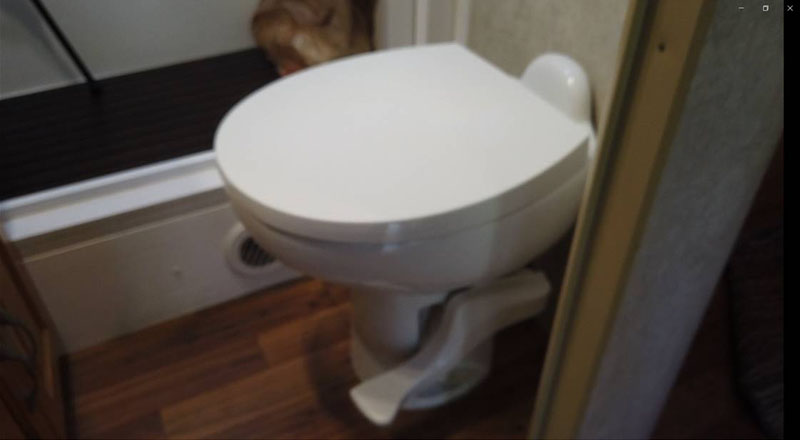 New Ceramic Toilet In Camper Upgrade