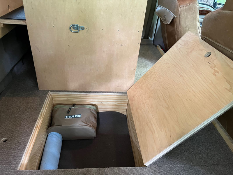 Rear Seat Modification Storage Area