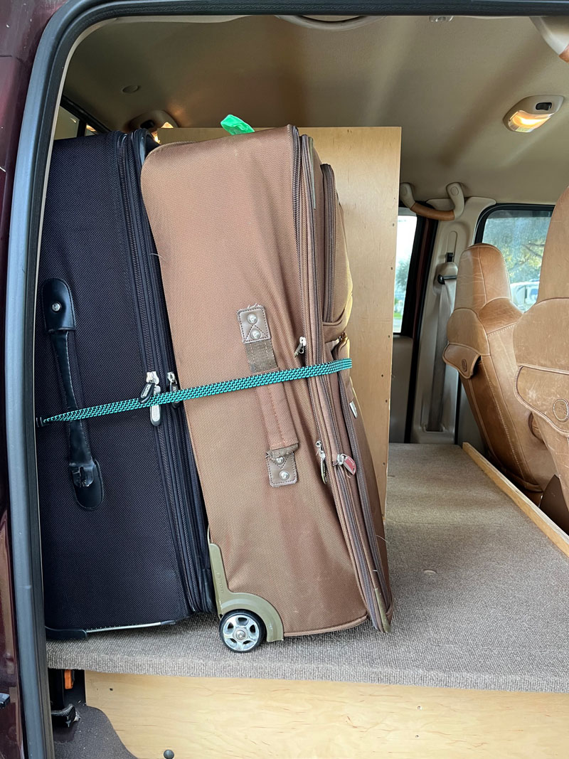 Rear Seat Modification With Suitcases