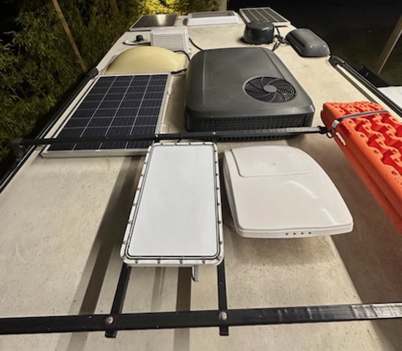 Starlink On Camper Roof For Security Cameras